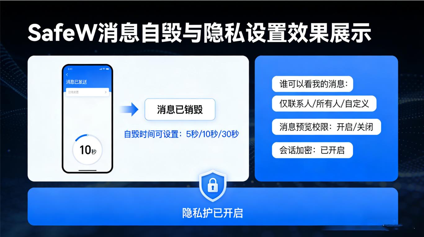 SafeW 消息自毁功能全场景设置教程 2026插图2