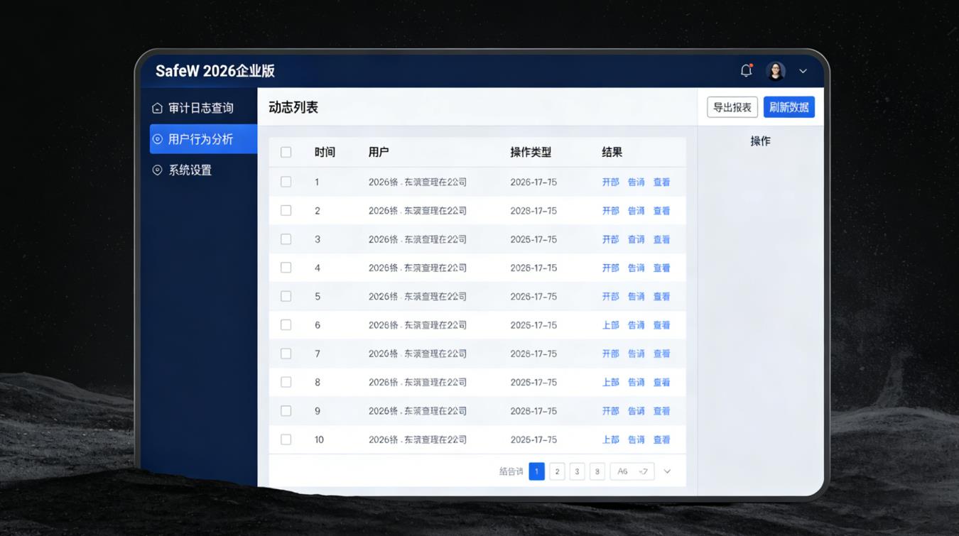 SafeW 企业版审计日志开启与导出方法 2026插图