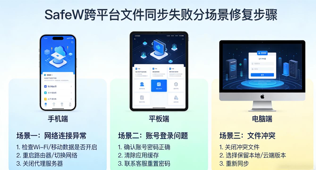 2026 SafeW跨平台同步失败排查 | 3分钟修复+高效传输技巧插图