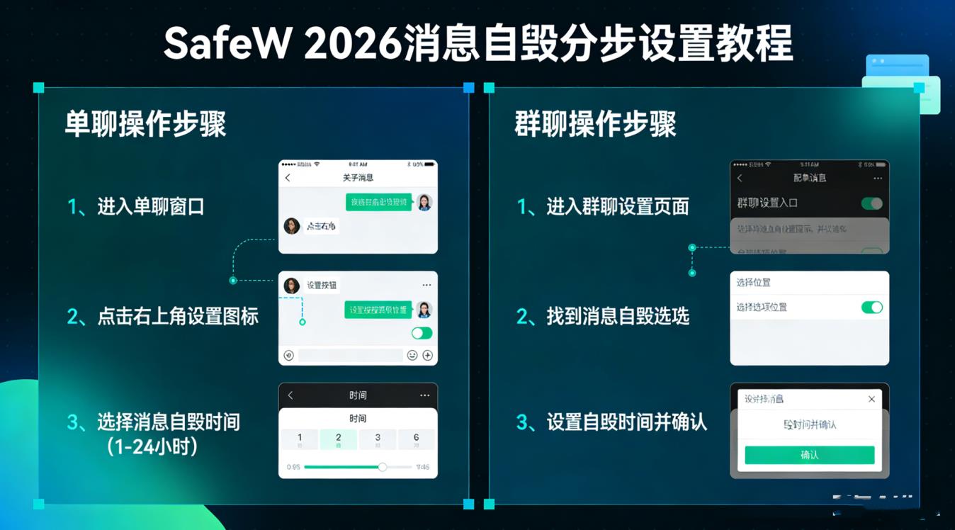 SafeW 2026消息自毁功能｜私密聊天+办公防泄密全教程插图1