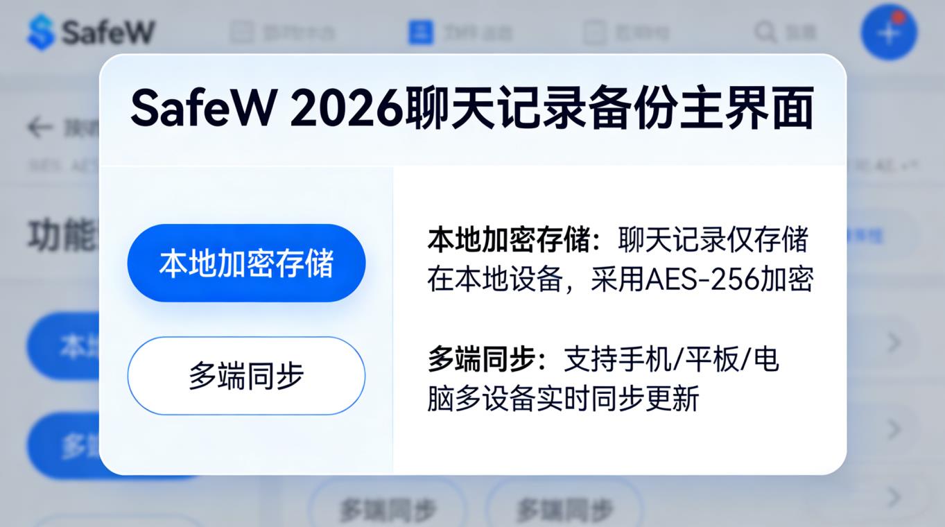 如何备份恢复SafeW聊天记录？2026加密防丢全方案插图